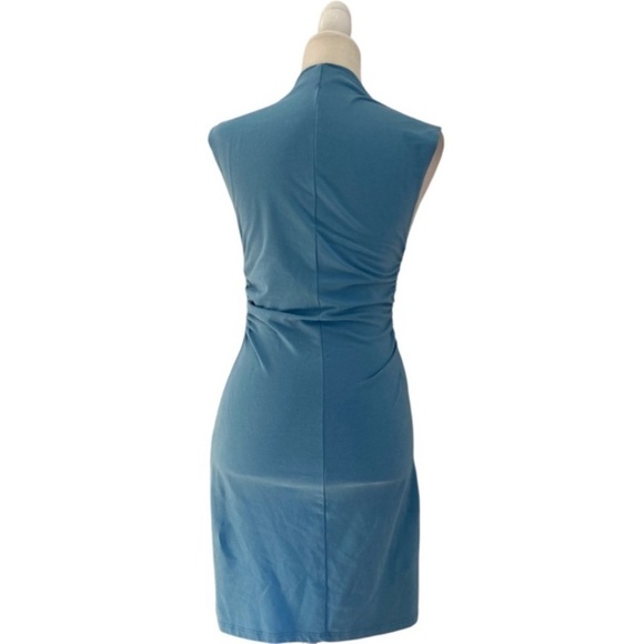 Reformation Alden Stretch Knit Mini Dress Sleeveless Dusk Blue Small - Picture 9 of 15